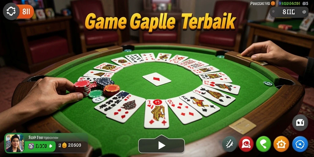 Screenshot gameplay seru 8II yang menampilkan aksi Gaple.
