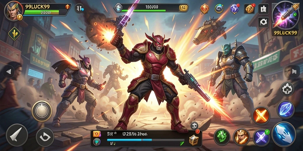 Tampilan gameplay <strong>99LUCK99</strong> yang penuh aksi dan dinamis.