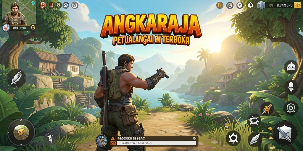 Tangkapan layar menampilkan aksi seru dari gameplay ANGKARAJA di dunia terbuka.
