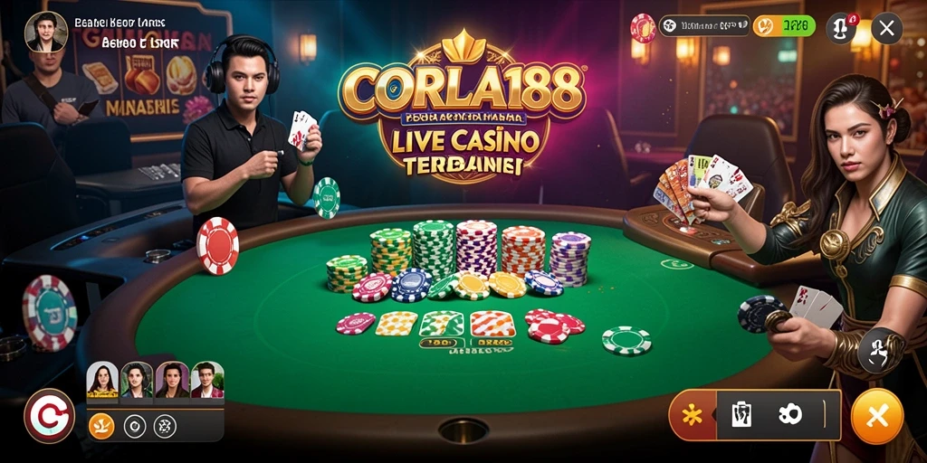 Tampilan gameplay Live Casino yang menarik dan interaktif di CORLA188.