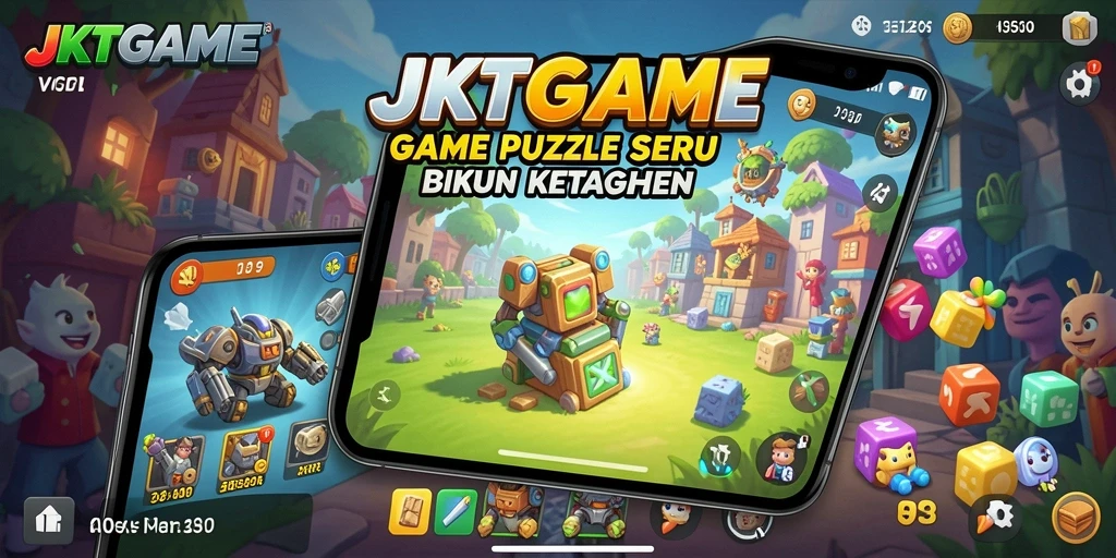 Screenshot utama JKTGAME menampilkan gameplay Puzzle yang menarik.