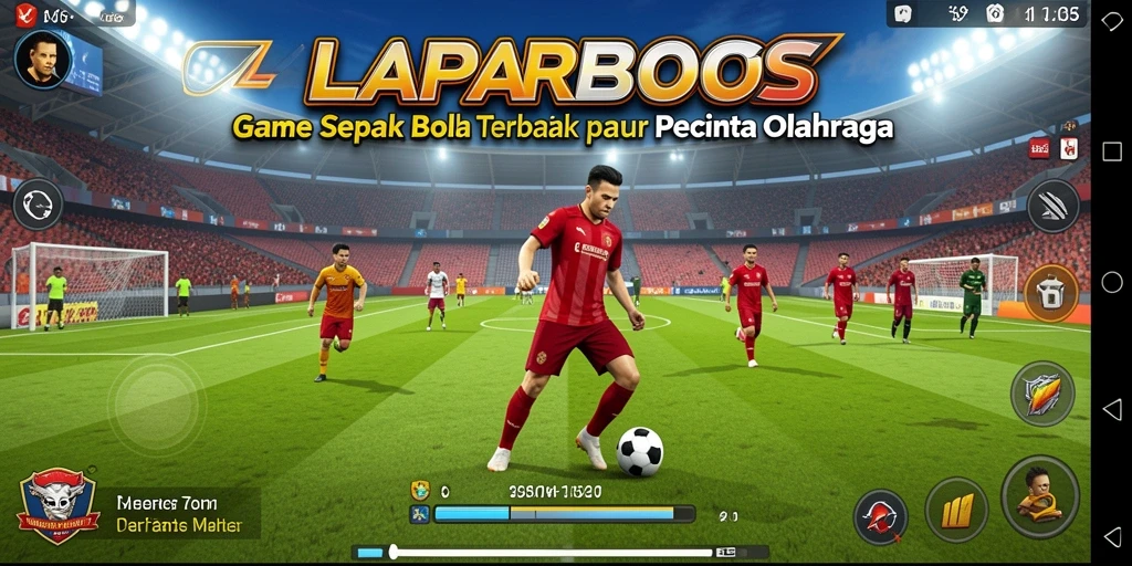 Tangkapan layar LAPARBOS memperlihatkan intensitas pertandingan sepak bola yang menegangkan.
