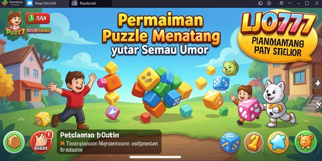Tampilan gameplay LJO777 yang penuh warna dan menantang.