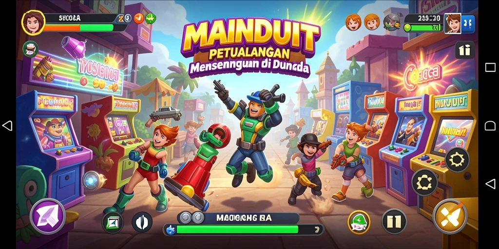 Tampilan dinamis gameplay seru di dalam MAINDUIT.
