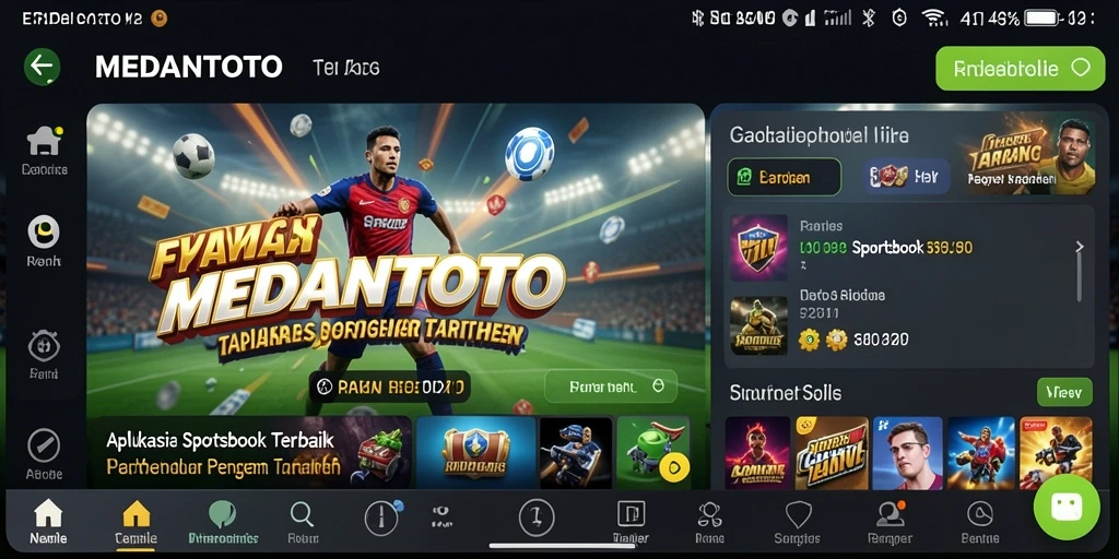 Screenshot utama MEDANTOTO menampilkan antarmuka sportsbook yang menarik.