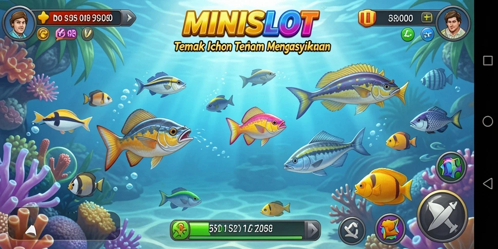 Tangkapan layar gameplay menembak ikan yang mendebarkan.