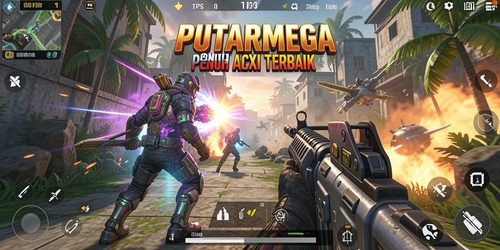Tampilan gameplay PUTARMEGA yang menegangkan dan seru.