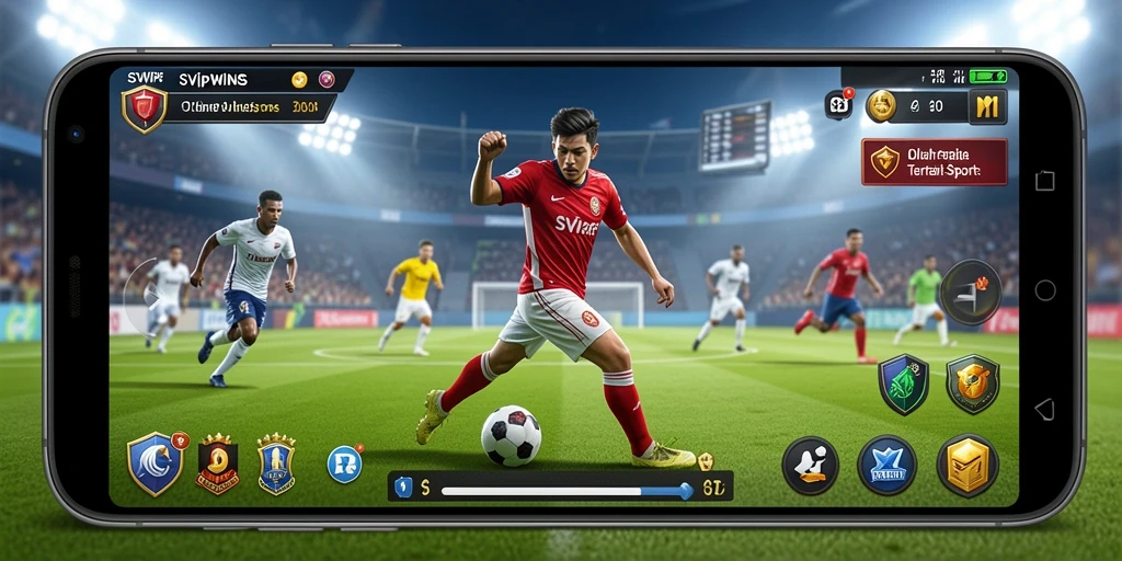 Tampilan gameplay SVIPWINS yang mendebarkan di arena olahraga.