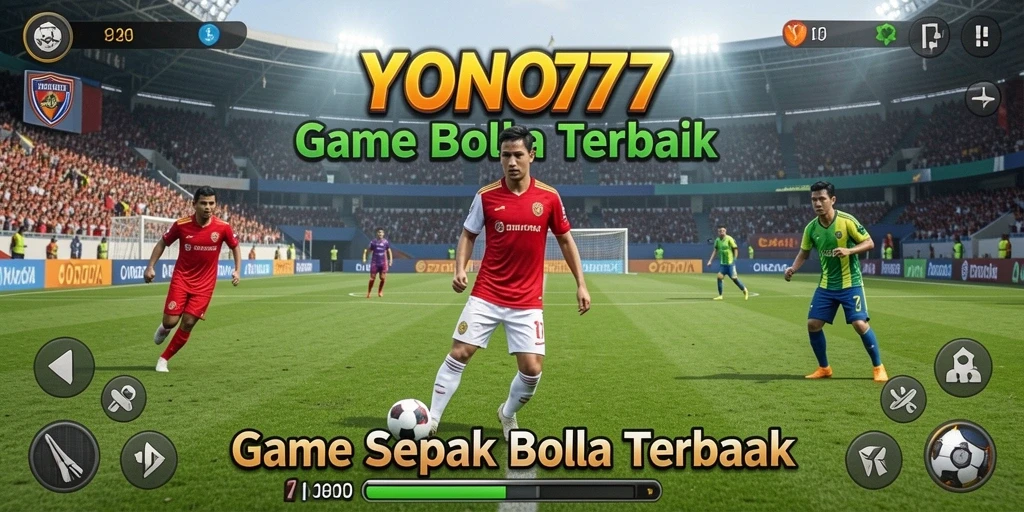 Tampilan gameplay seru YONO777 dengan aksi sepak bola yang mendebarkan.