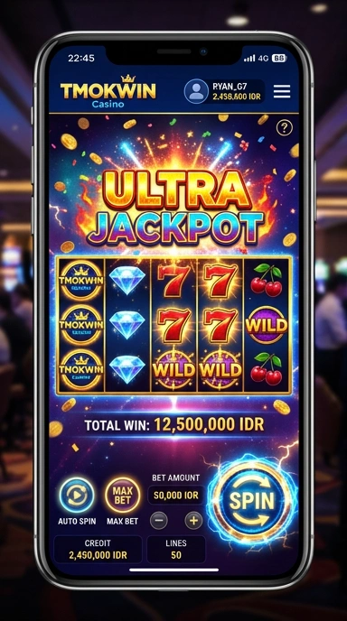 Tampilan antarmuka pengguna aplikasi tmokwin yang sederhana dan efektif.